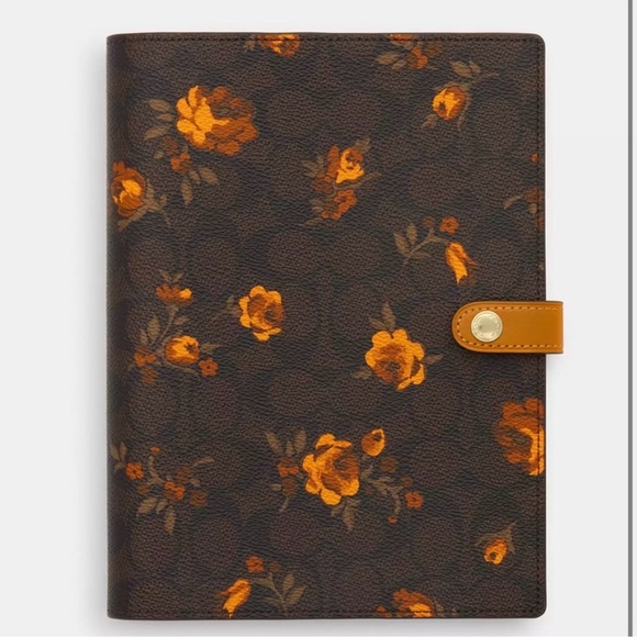 Coach Notebook In Signature Canvas With Floral Print - Picture 1 of 2